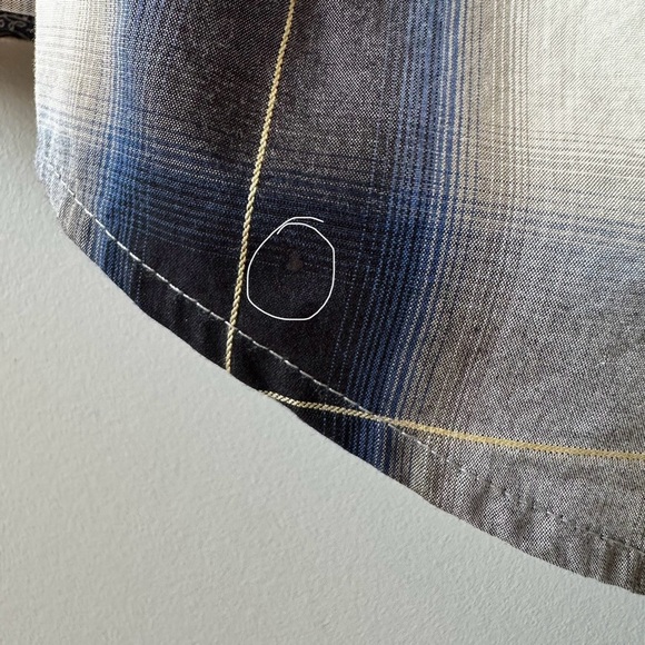 Stetson Western Shirt Men's XL Blue & White Plaid Button Up Long Sleeve Rodeo - Picture 14 of 14